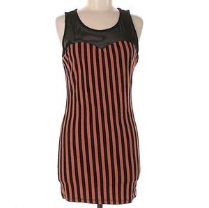 orange and black striped dress